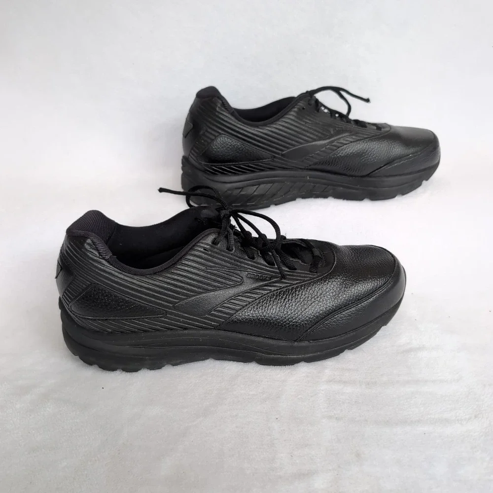 Brooks Addiction Walker 2 Mens 13 Extra Wide 4E Black Leather Walking Shoes